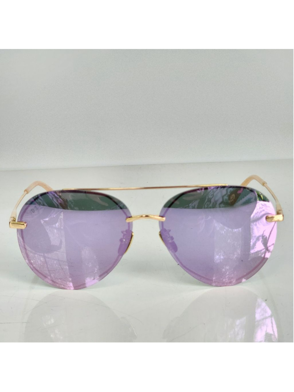 DIFF Lenox Polarized Purple & Gold Mirrored Aviator Sunglasses